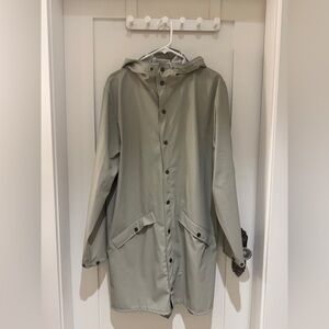 Rains Longer Jacket in Beige (size M)